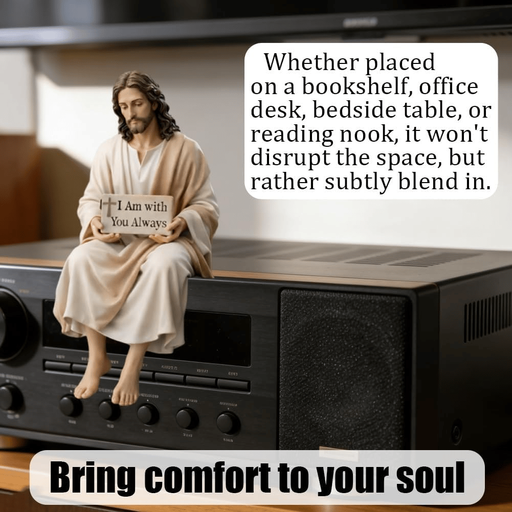 ✝️ Handcrafted Jesus Figurine – Peaceful Faith-Inspired Desk Decor 🙏