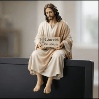 ✝️ Handcrafted Jesus Figurine – Peaceful Faith-Inspired Desk Decor 🙏