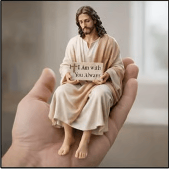 ✝️ Handcrafted Jesus Figurine – Peaceful Faith-Inspired Desk Decor 🙏